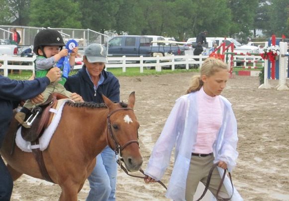 Melonie in Riley's first Lead Line class - Mason City, 2010